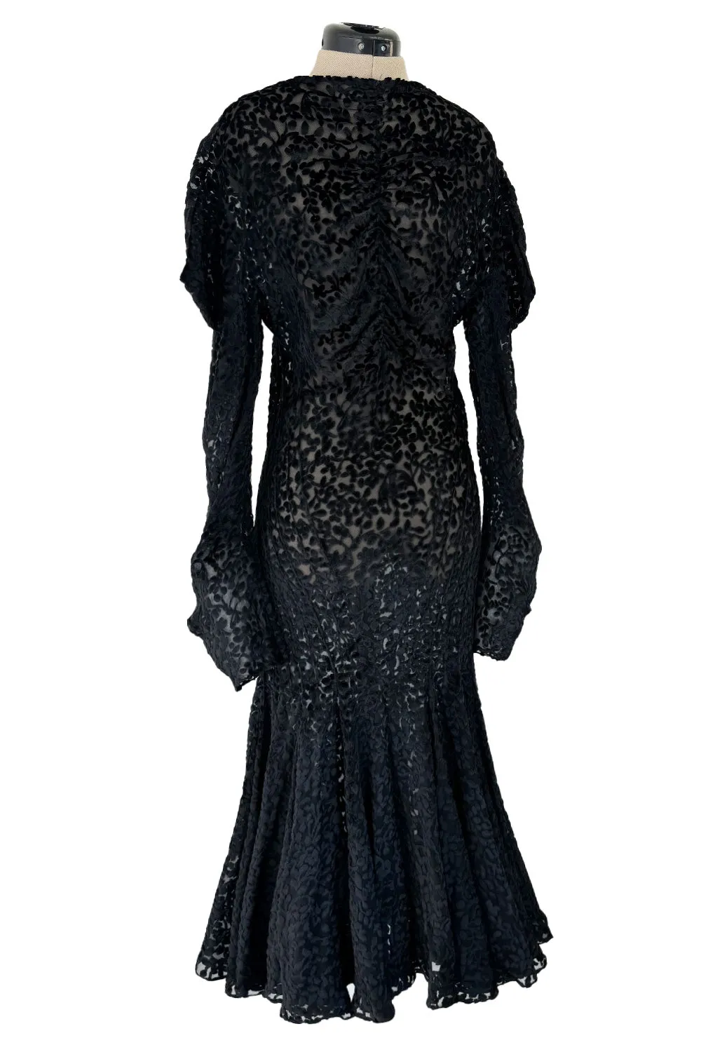 Amazing Fall 2002 Christian Dior by John Galliano Runway Look 32 Bias Cut Silk Velvet Devore Backless Dress