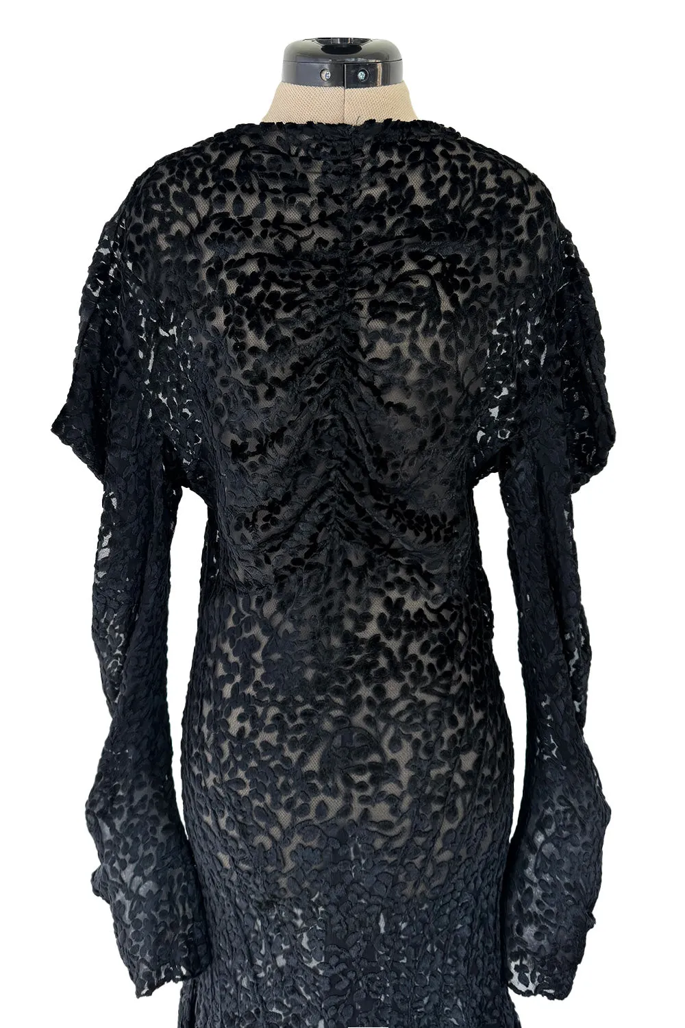 Amazing Fall 2002 Christian Dior by John Galliano Runway Look 32 Bias Cut Silk Velvet Devore Backless Dress