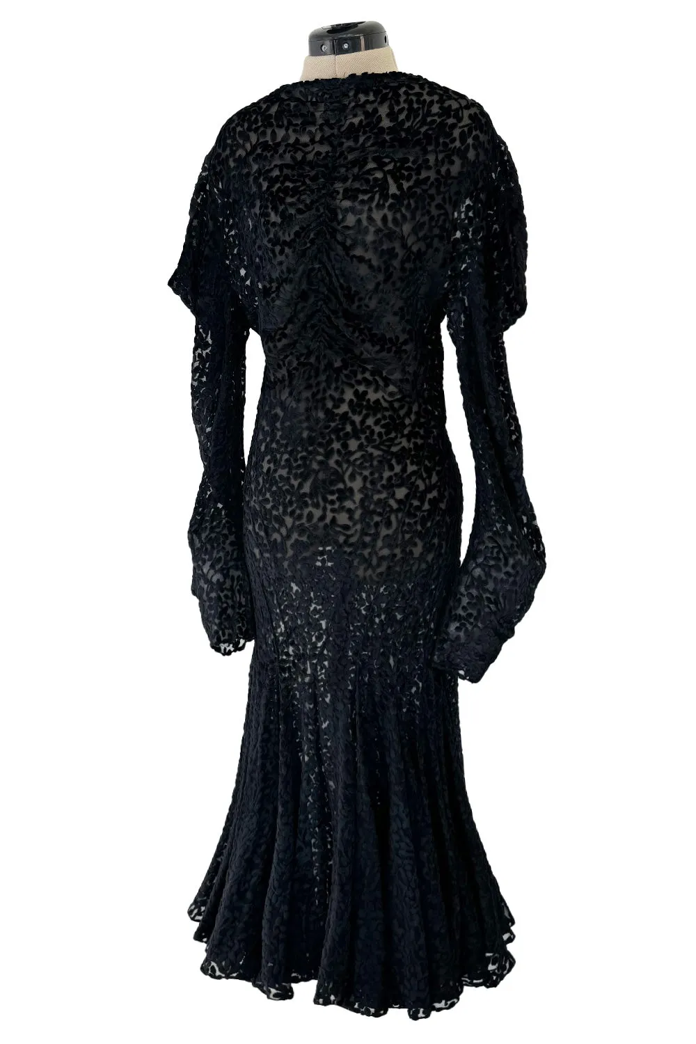 Amazing Fall 2002 Christian Dior by John Galliano Runway Look 32 Bias Cut Silk Velvet Devore Backless Dress
