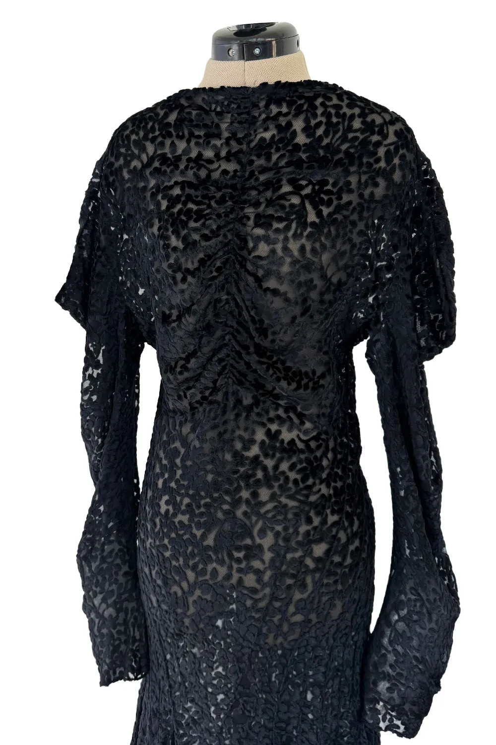 Amazing Fall 2002 Christian Dior by John Galliano Runway Look 32 Bias Cut Silk Velvet Devore Backless Dress