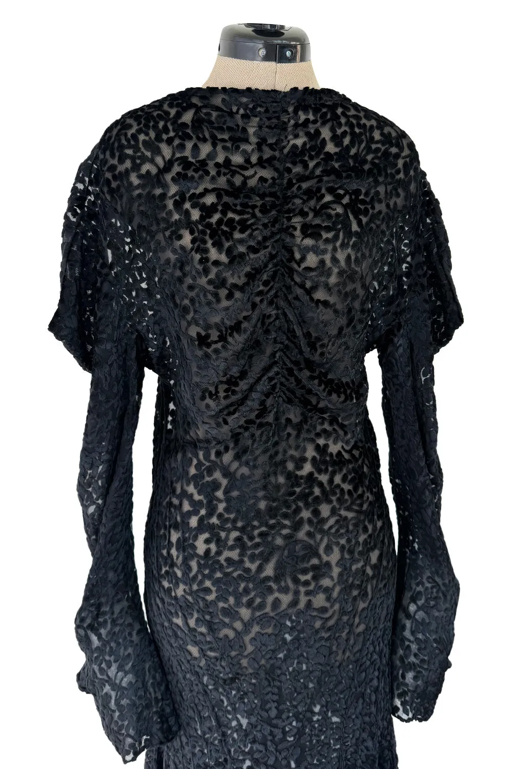 Amazing Fall 2002 Christian Dior by John Galliano Runway Look 32 Bias Cut Silk Velvet Devore Backless Dress