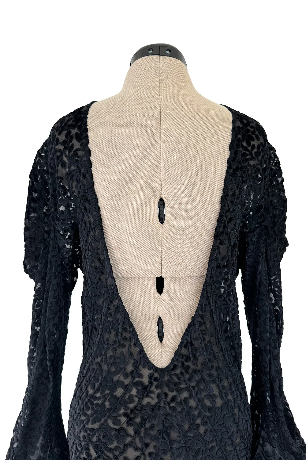 Amazing Fall 2002 Christian Dior by John Galliano Runway Look 32 Bias Cut Silk Velvet Devore Backless Dress