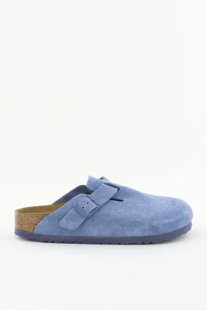 Birkenstock loafers Boston 1026769 suede leather elemental blue