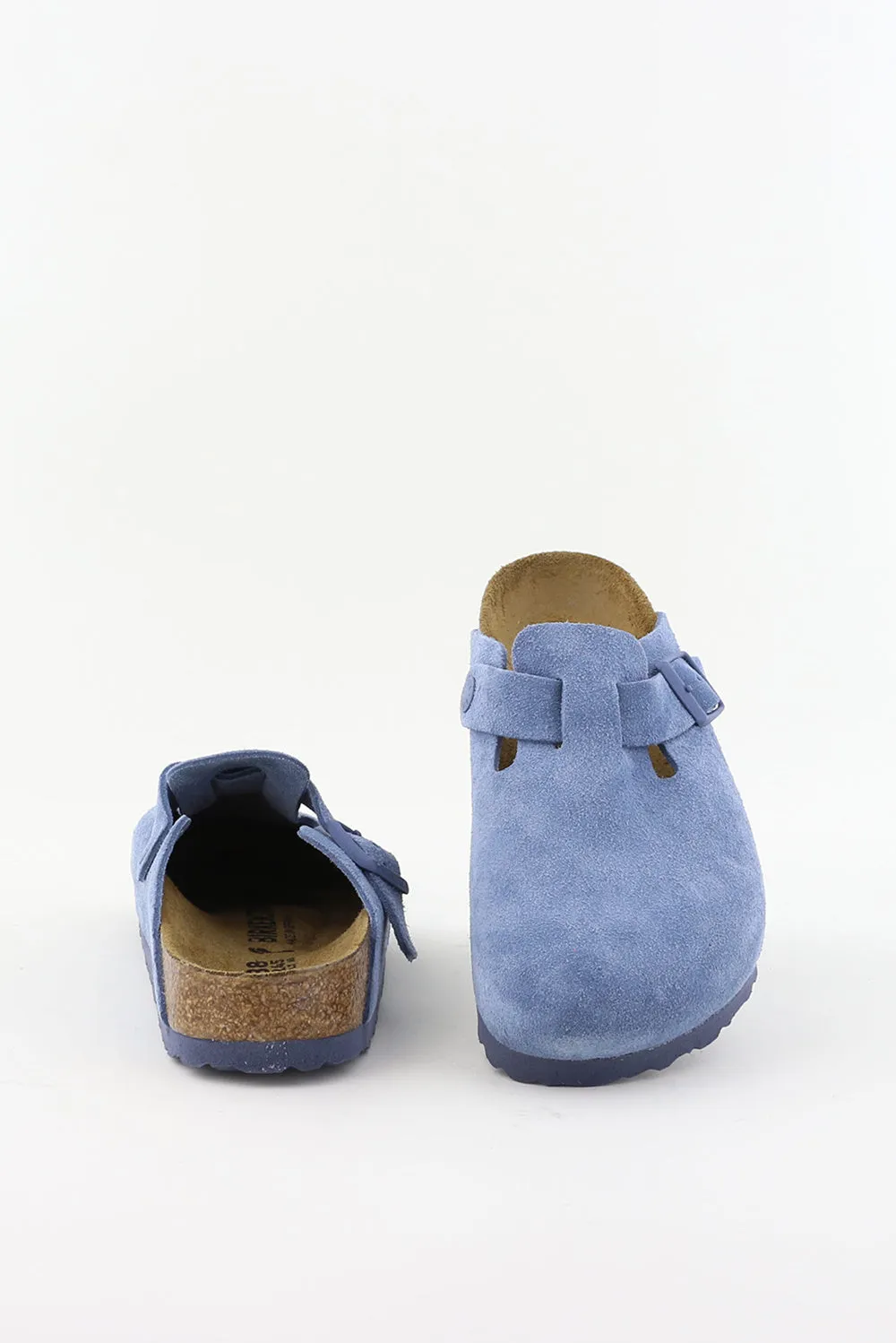 Birkenstock loafers Boston 1026769 suede leather elemental blue