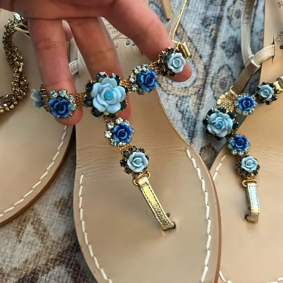 Bundle of 2 hand made IL Sandalo CAprese sandals size 39