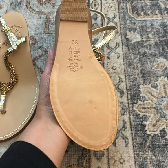 Bundle of 2 hand made IL Sandalo CAprese sandals size 39