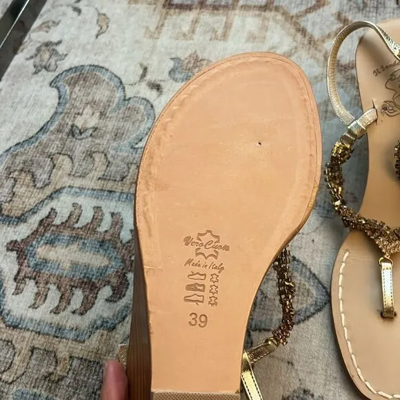 Bundle of 2 hand made IL Sandalo CAprese sandals size 39