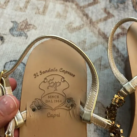 Bundle of 2 hand made IL Sandalo CAprese sandals size 39