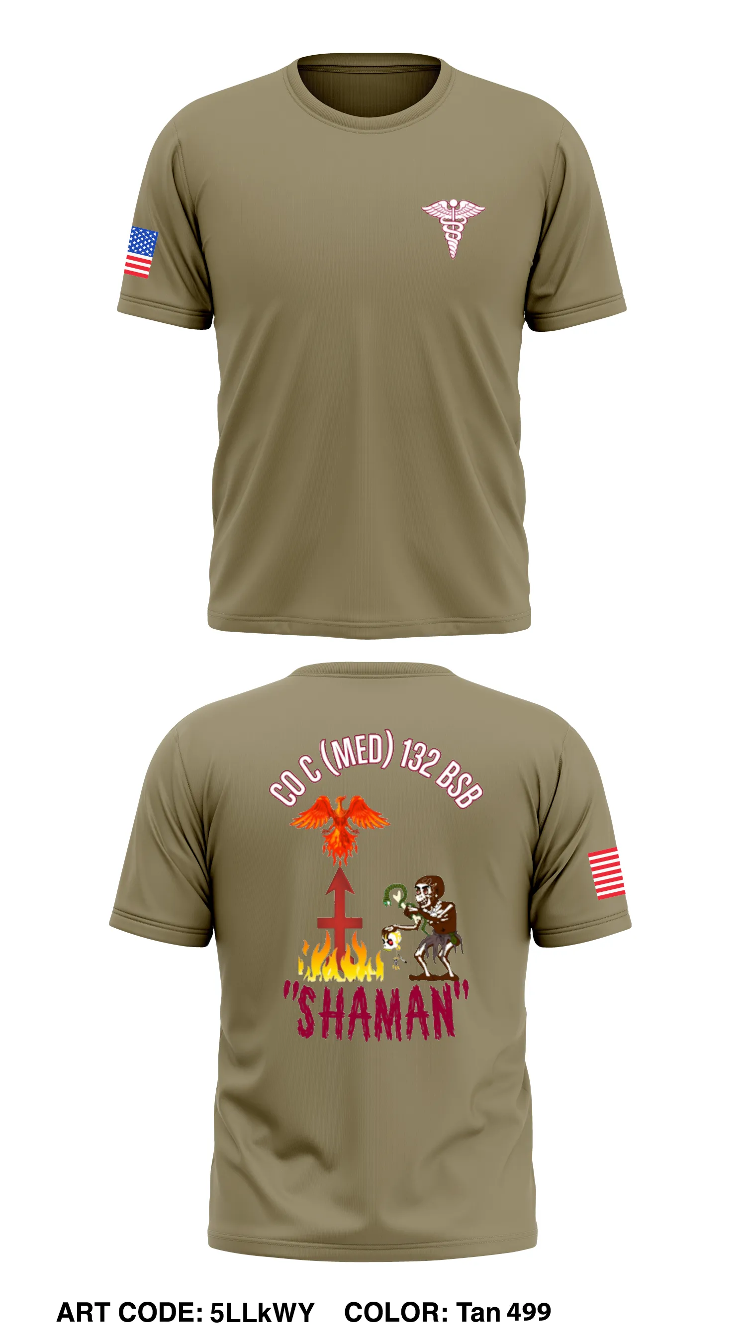 Co C (MED), 132 BSB, 32d IBCT Store 1 Core Men's SS Performance Tee - 5LLkWY