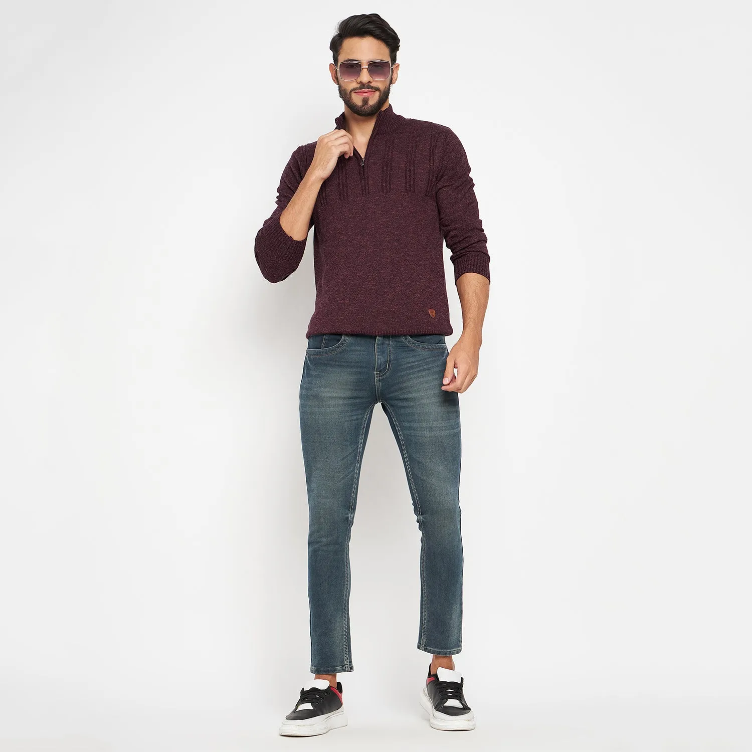 Duke Stardust Men Full Sleeve High Neck Pullover (SDS2081)