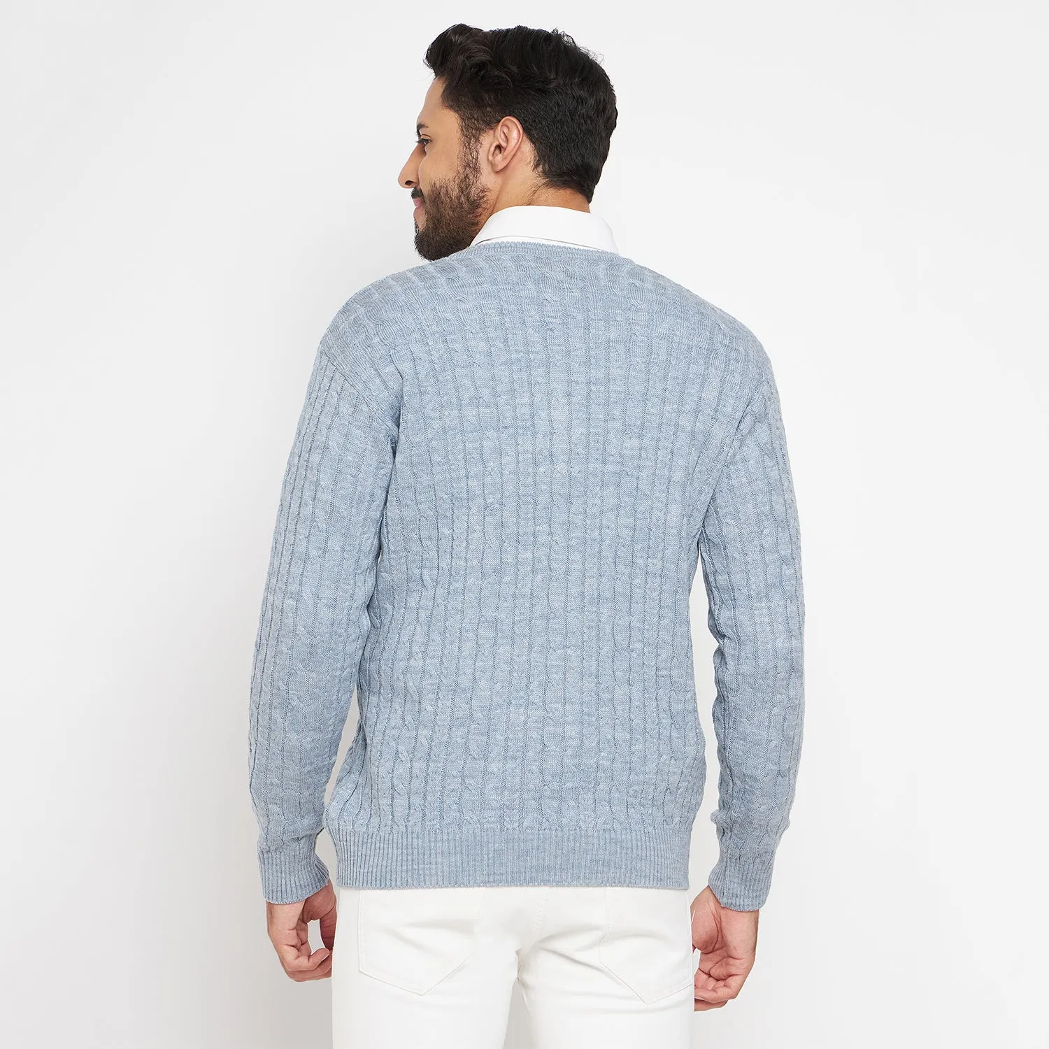 Duke Stardust Men Full Sleeve V Neck Sweater (SDS2046)