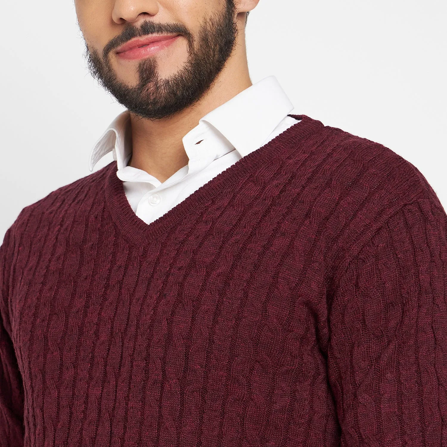 Duke Stardust Men Full Sleeve V Neck Sweater (SDS2046)