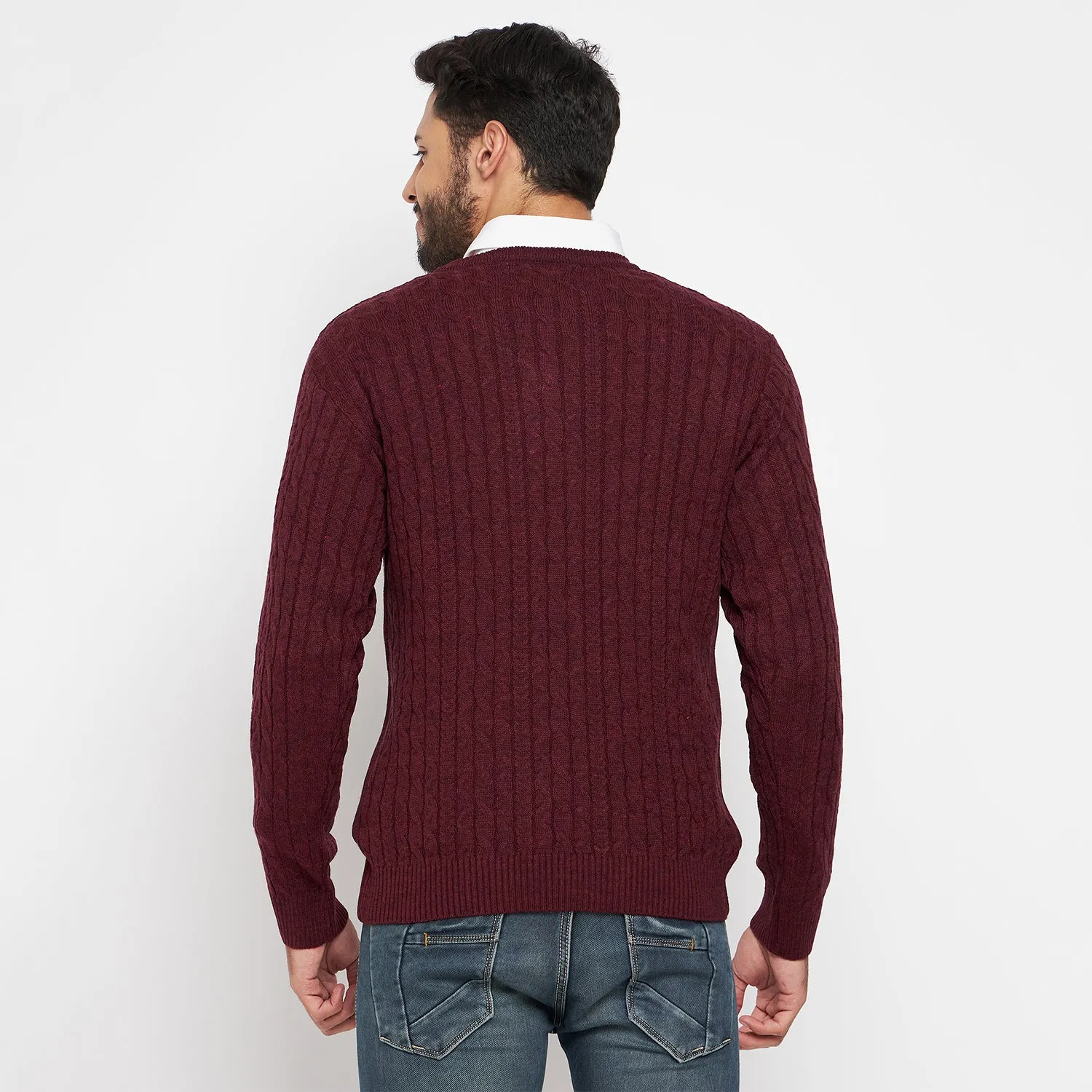 Duke Stardust Men Full Sleeve V Neck Sweater (SDS2046)