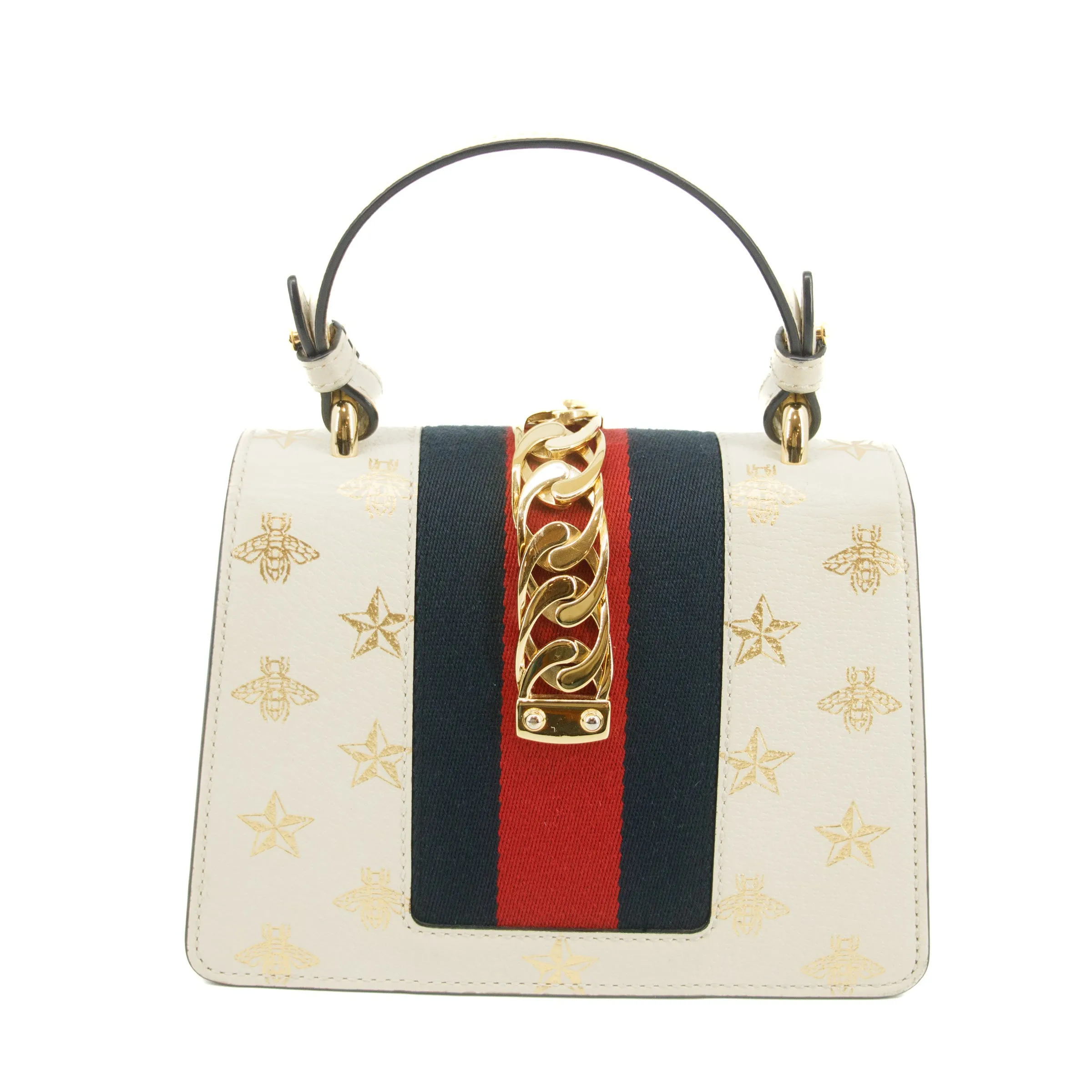 Gucci Beige Sylvie Star Leather 2WAY Shoulder Bag #2948