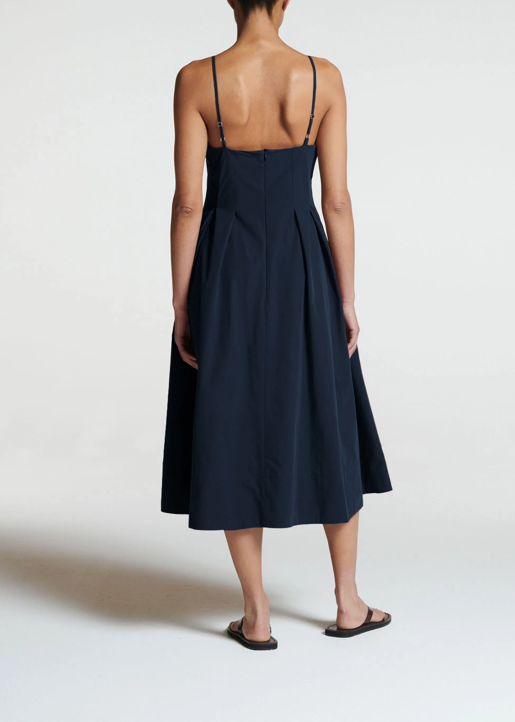 Kate Dress Navy Cotton Poplin