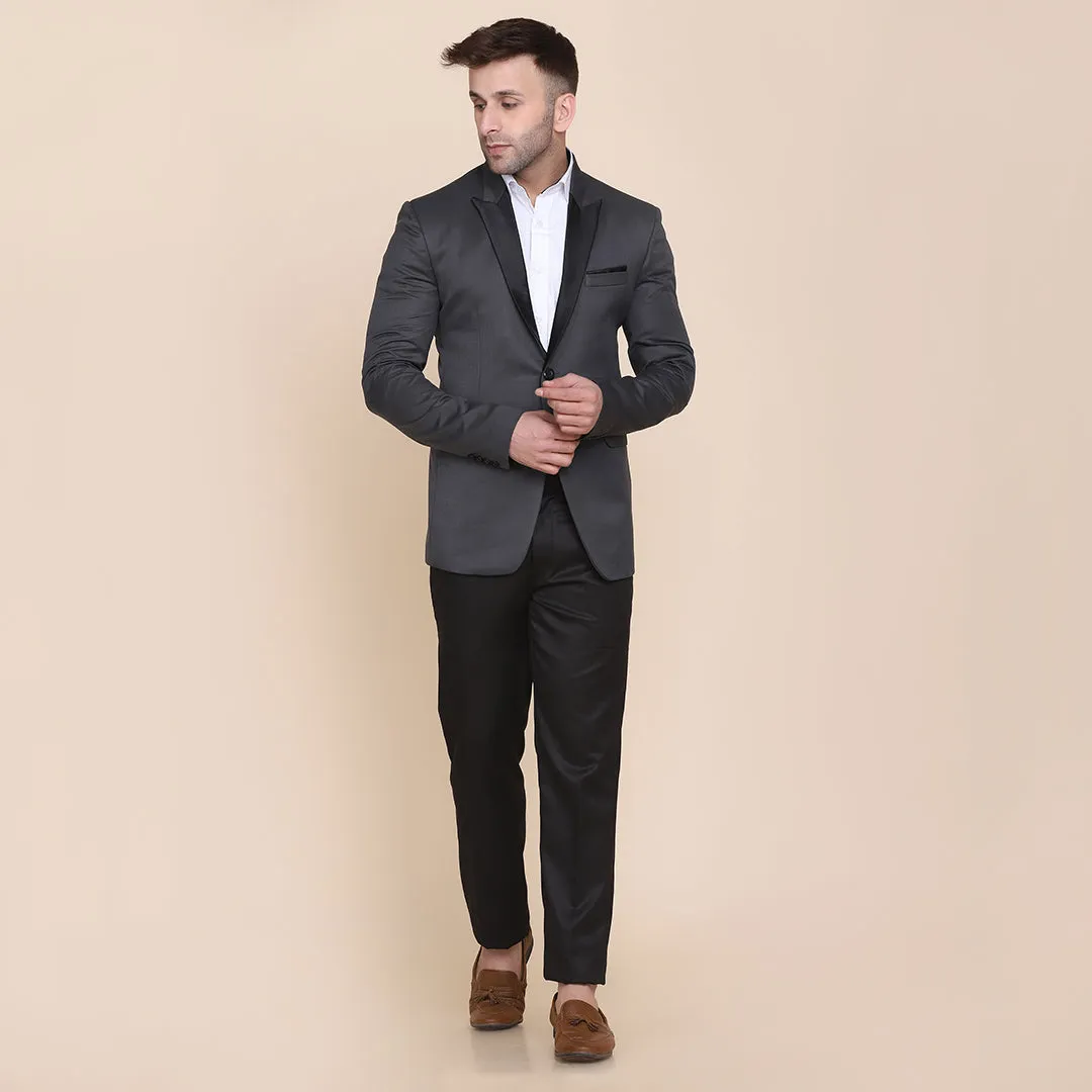 Men Grey Suit With Hanky