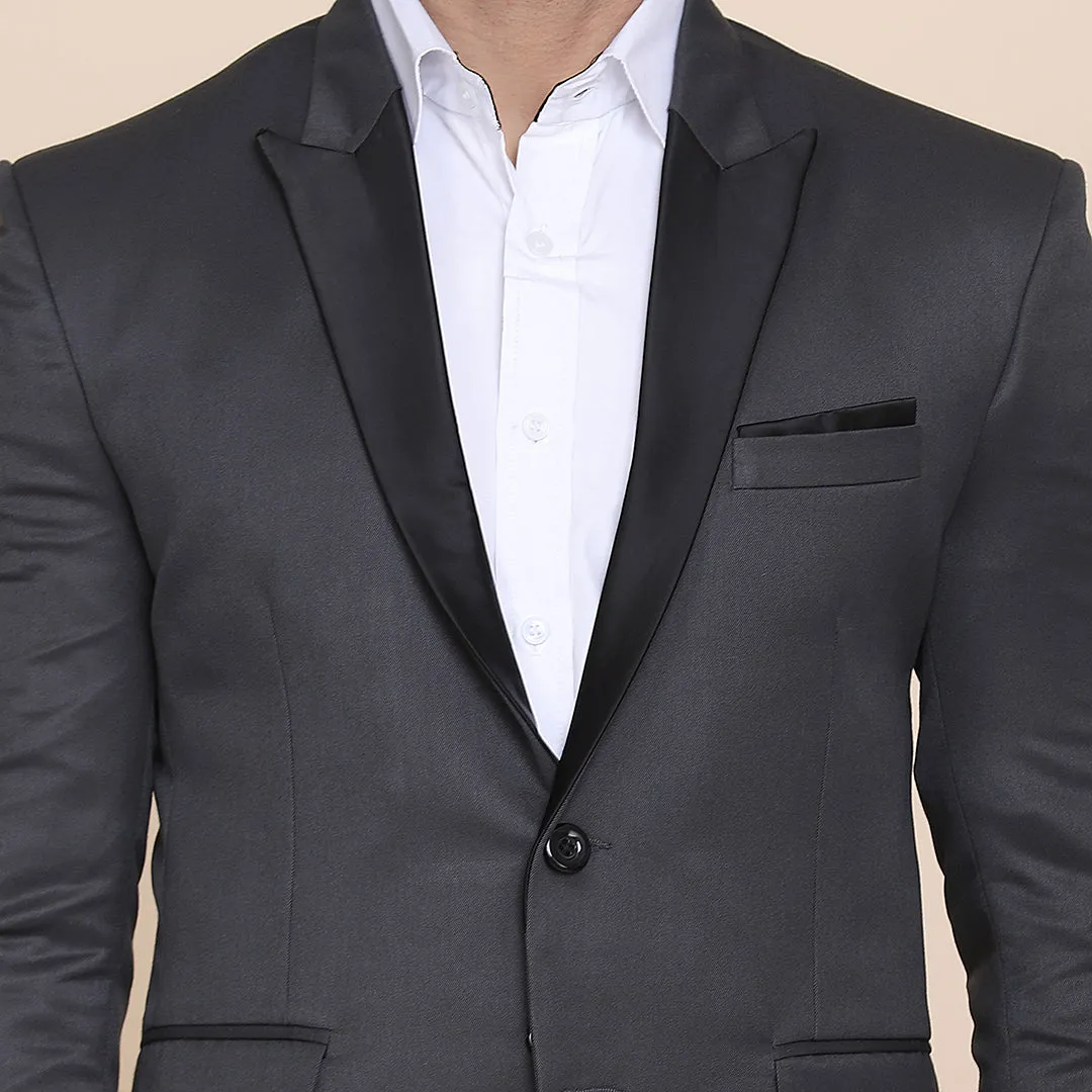 Men Grey Suit With Hanky