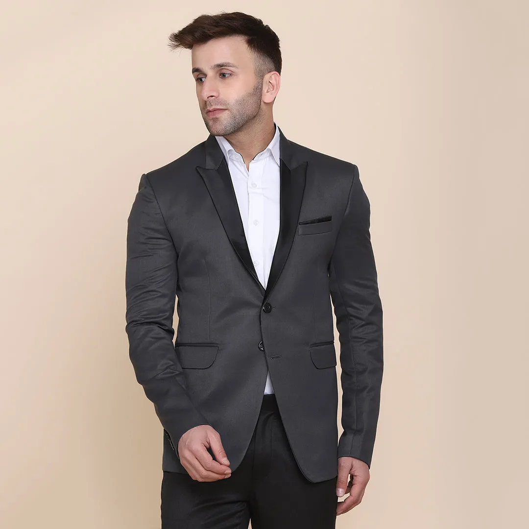 Men Grey Suit With Hanky