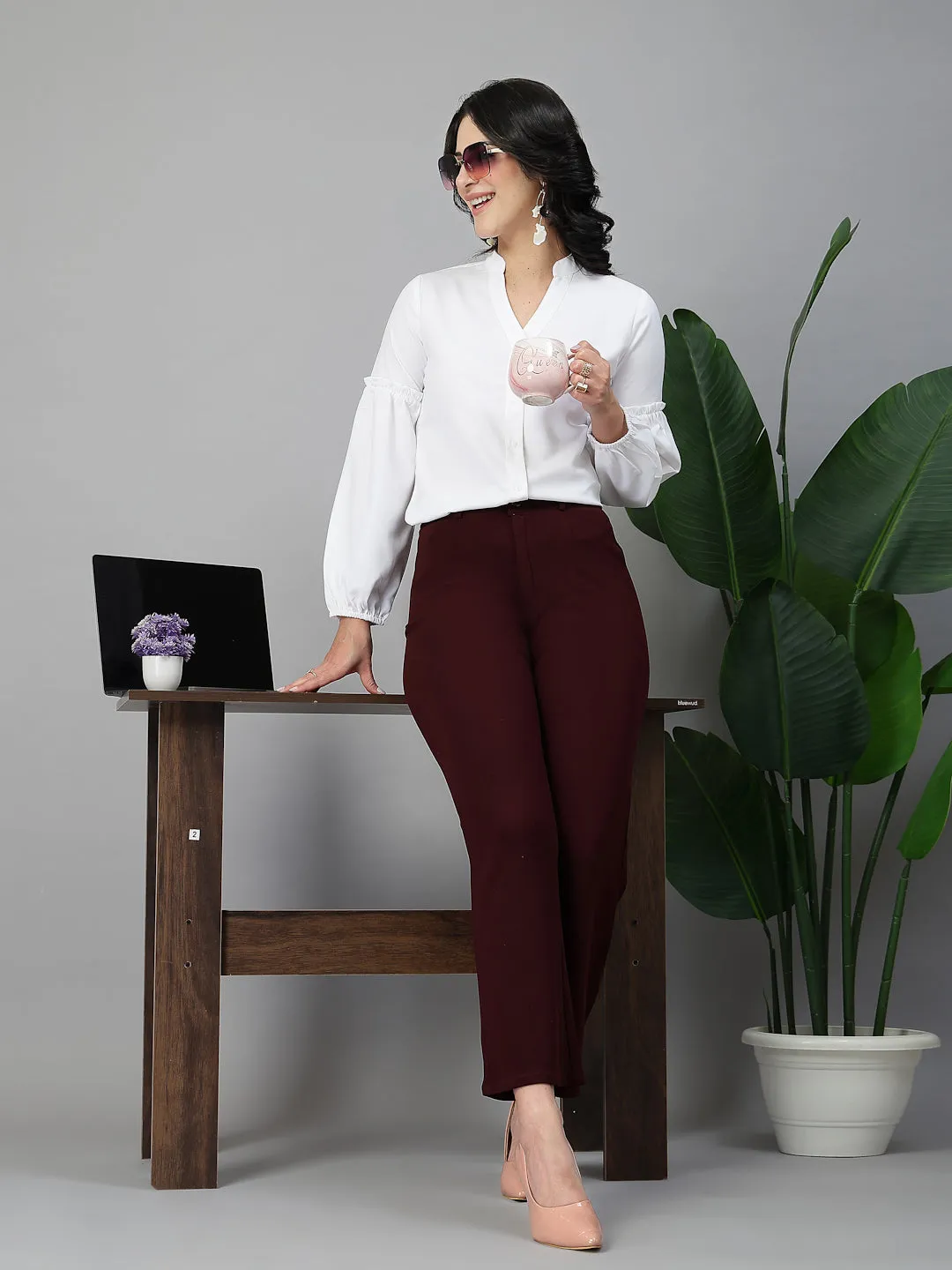 Style Quotient Women White shirt style top
