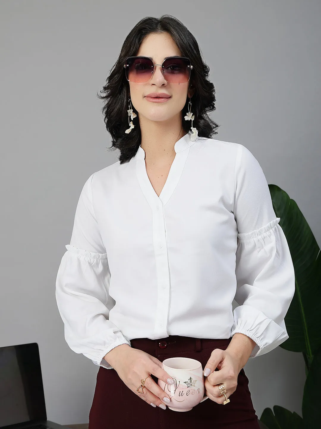 Style Quotient Women White shirt style top