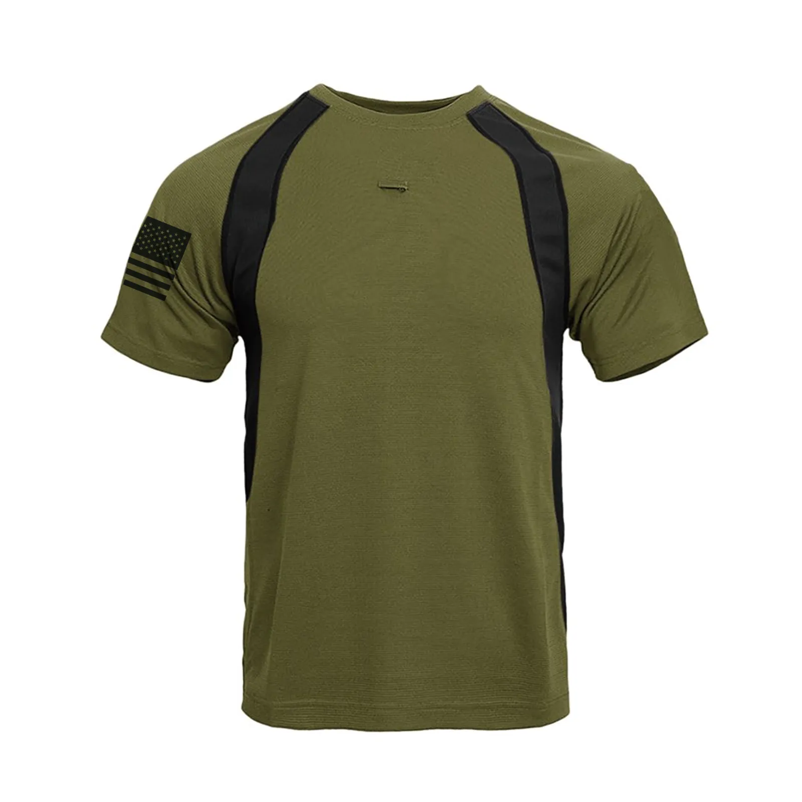USA FLAG TACTICAL COLOR BLOCK RAGLAN GRAPHIC TEE
