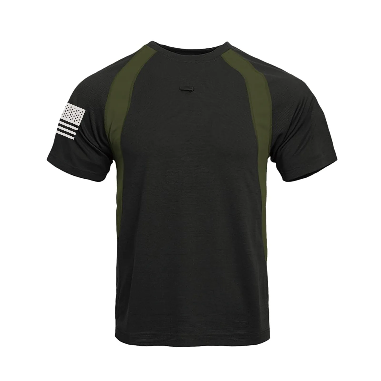 USA FLAG TACTICAL COLOR BLOCK RAGLAN GRAPHIC TEE
